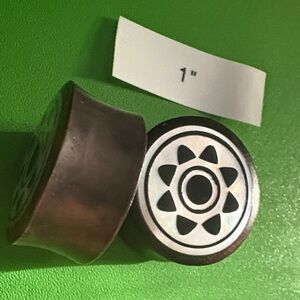 Wood Mother of Pearl Design Inlay Plugs Gauges 1 inch